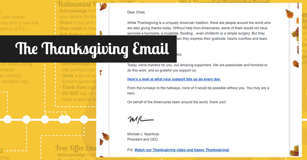 thanksgiving email