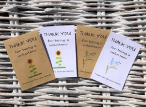 volunteer appreciation seed packet